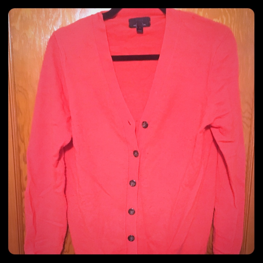 Red J. Crew Cardigan